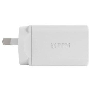 EFM ECO 50W Dual Port Wall Charger with GaN, Power Delivery and PPS - White